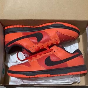 Nike Bright Orange and Black Athletic Shoes